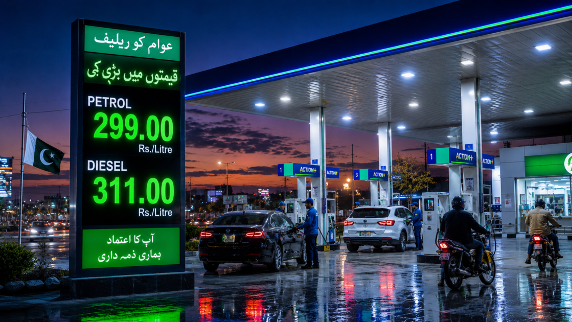 پاکستان میں پیٹرول اور ڈیزل کی قیمتوں میں کمی پٹرول پمپ منظر
